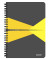 Collegeblock 4458-00-15 Office, Muster, kariert / kariert Rand beidseitig, A5, 90g, grau, 90 Blatt