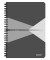 Collegeblock 4458-00-85 Office, Muster, kariert / kariert Rand beidseitig, A5, 90g, grau, 90 Blatt