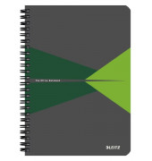 Collegeblock 4458-00-55 Office, Muster, kariert / kariert Rand beidseitig, A5, 90g, grau, 90 Blatt