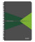 Collegeblock 4458-00-55 Office, Muster, kariert / kariert Rand beidseitig, A5, 90g, grau, 90 Blatt