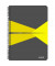 Collegeblock 4459-00-15 Office, Muster, liniert / liniert Rand beidseitig , A5, 90g, grau, 90 Blatt