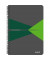 Collegeblock 4459-00-55 Office, Muster, liniert / liniert Rand beidseitig , A5, 90g, grau, 90 Blatt