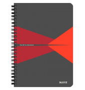 Collegeblock 4459-00-25 Office, Muster, liniert / liniert Rand beidseitig , A5, 90g, grau, 90 Blatt