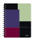 Collegeblock 4456-00-00 Executive, Muster, kariert / kariert Rand beidseitig, A5, 90g, schwarz, 80 Blatt