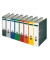 Ordner Standard 220125, A4 80mm breit Karton Wolkenmarmor farbig sortiert