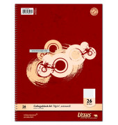 Collegeblock 040480040 Style Work flow, Muster, Lineatur 26 / kariert mit weißem Rand, A4, 70g, rot, 80 Blatt