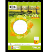 Schulblock 040740005 Green, Lineatur 5 / 5: kariert, A5, 70g, 40 Blatt