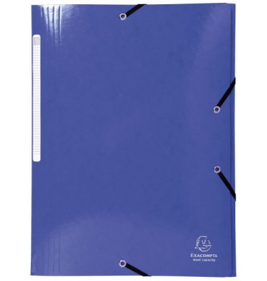 Eckspannmappe Inka 55832E, A4 blau Polypropylen (PP) 425g, f&uuml;r ca. 250 Blatt, mit 3 Einschlagklappen