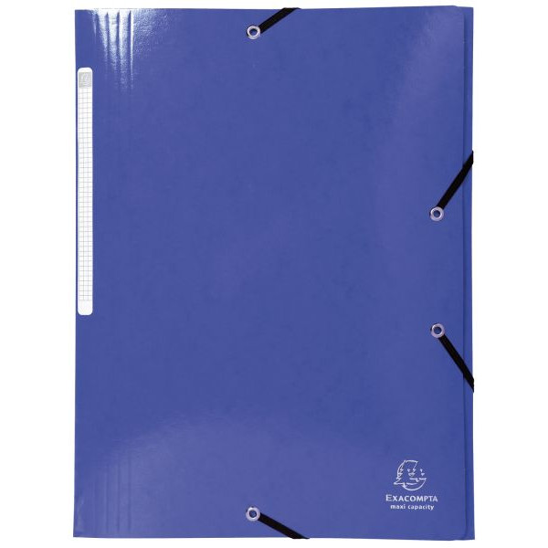 25 Stück Exacompta Eckspannmappe Inka 55832E, A4 blau Polypropylen (PP) 425g, mit 3 Einschlagklappen 3130630558323 Exacompta
