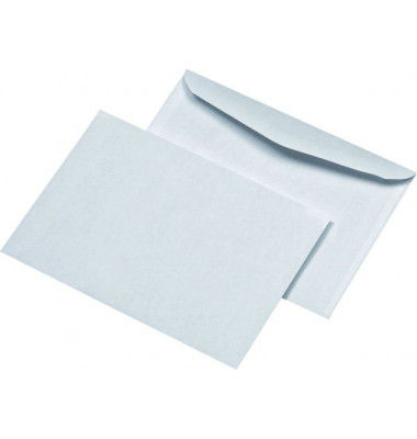 Versandtaschen 30005428, B6, ohne Fenster, nassklebend, lange Seite offen, 75g, weiß