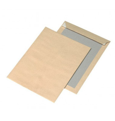 Versandtaschen 30002526 mit Papprückwand, B4, ohne Fenster, haftklebend, 110g, braun