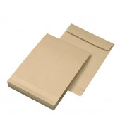 Faltentaschen 30007367, B4, ohne Fenster, 40mm-Falte, haftklebend, 130g, braun