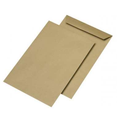 Versandtaschen 30005452, C4, ohne Fenster, nassklebend, 130g, braun