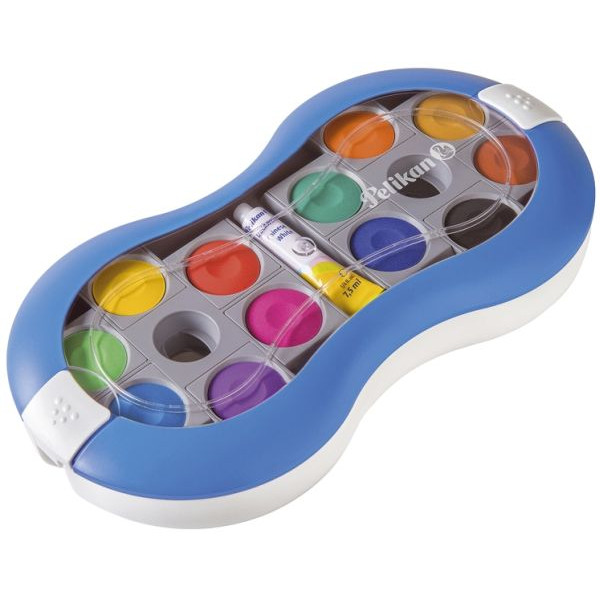 Pelikan Farbkasten Space+, 700023, Deckfarbe, 24 Farben, farbig sortiert 4012700700025 Pelikan 24 Stück