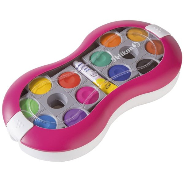 Pelikan Farbkasten Space+, 700016, Deckfarbe, 24 Farben, farbig sortiert 4012700700018 Pelikan 24 Stück
