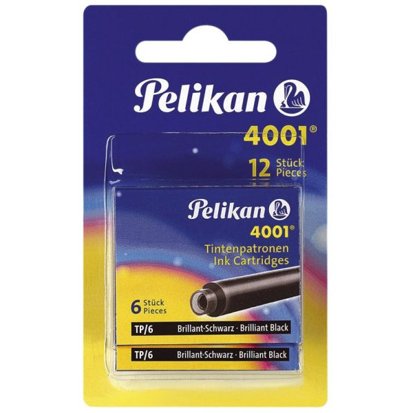 8 Stück Pelikan Füllerpatronen 4001TP/6 330803 brilliantschwarz 4012700330802 Pelikan 6 Stück
