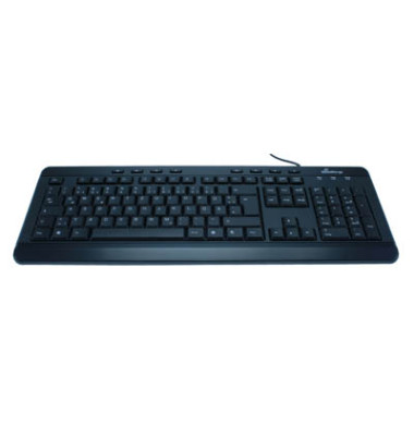 PC-Tastatur MROS102, mit Kabel (USB), Sondertasten, schwarz
