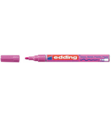 Lackmarker Glanzlack-Marker, 751-9-079, Stift, pink-metallic, 1-2mm Rundspitze