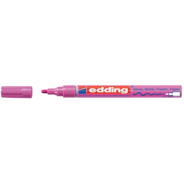 4004764953851 - Lackmarker Glanzlack-Marker 751-9-079 pink-metallic 1-2mm Rundspitze 4004764953851 Edding