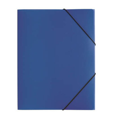 Eckspannmappe Lucy Trend 21613-07, A4 blau Polypropylen (PP) 80g, mit 3 Einschlagklappen