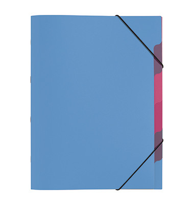 Ordnungsmappe Funky School 41803-13, 5-teilig blanko, hellblau, Din A4, 5 F&auml;cher