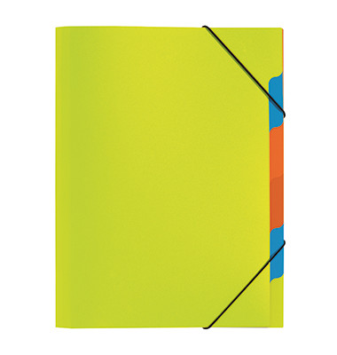 Ordnungsmappe Funky School 41803-17, 5-teilig blanko, lindgr&uuml;n, A4, 5 F&auml;cher