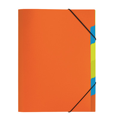 Ordnungsmappe Funky School PP 41803-09, 5-teilig blanko, orange, A4, 5 F&auml;cher
