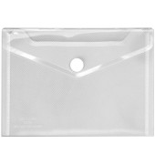 Dokumententasche Crystal 4560100, A6 quer, transparent farblos, PP-Folie, Klettverschluss
