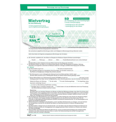 523/10 Mietvertrag Universal A4 selbstdurchschreibend 3x 2 Seiten 523/10 Mietvertrag Universal A4 selbstdurchschreibend 3x 2 Seiten