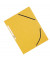 Eckspannmappe KF02166, A4 gelb Karton 375g, f&uuml;r ca. 200 Blatt, mit 3 Einschlagklappen