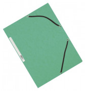 Eckspannmappe KF02168, A4 grün Karton 375g, mit 3 Einschlagklappen