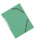 Eckspannmappe KF02168, A4 gr&uuml;n Karton 375g, mit 3 Einschlagklappen