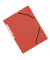 Eckspannmappe KF02165, A4 rot Karton 375g, f&uuml;r ca. 200 Blatt  (80 g/m&sup2;), mit 3 Einschlagklappen