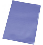 Sichthüllen KF01643, A4, blau, transparent, genarbt, 0,12mm, oben & rechts offen, PP