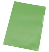 Sichthüllen KF01645, A4, grün, transparent genarbt, oben & rechts offen, 0,12mm