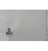 Kunststoffregister KF11443, A bis Z, A5 quer, 120µm, graue Taben, 20-teilig