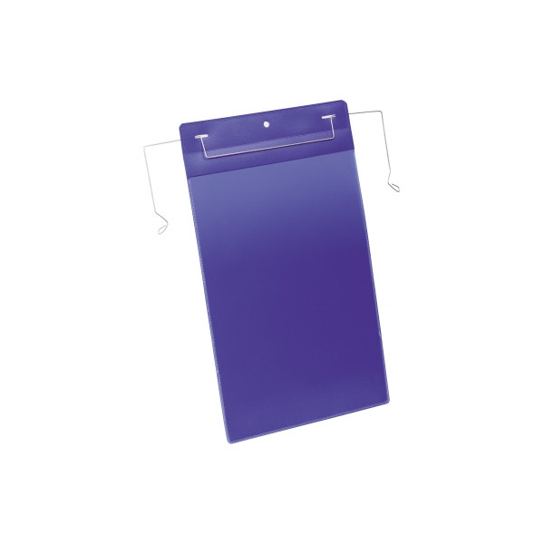 4005546109121 - Dokumententaschen mit Drahtbügel B 210 x H 297 mm (A4 hoch) 50 Stück blau