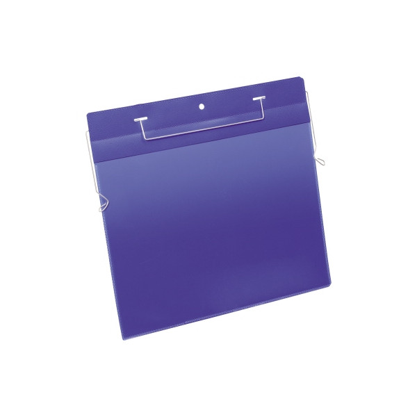 4005546109138 - Dokumententaschen mit Drahtbügel B 297 x H 210 mm (A4 quer) 50 Stück blau