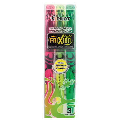 Textmarker-Set FriXion light, 4136 S3F, Etui, 3-farbig sortiert, 3-4mm Keilspitze Textmarker-Set FriXion light, 4136 S3F, Etui, 3-farbig sortiert, 3-4mm Keilspitze