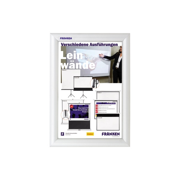 4016946223720 - Plakat-Klapprahmen Security BS1801 silber A4 Aluminiumrahmen 4016946223720 Franken