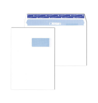 Versandtaschen Swiss Standard 30005130, C4, mit Fenster rechts, haftklebend, 120g, wei&szlig;