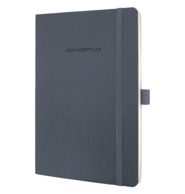 Notizbuch CO329, Conceptum, grau, A5, liniert, 80g, 97 Blatt / 194 Seiten