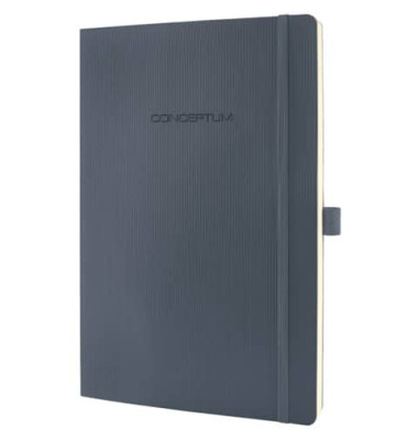 Notizbuch CO318, Conceptum, grau, A4, kariert, 80g, 97 Blatt / 194 Seiten