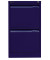Hängeregistraturschrank, einbahnig, 2 Hängeregistraturen, blau