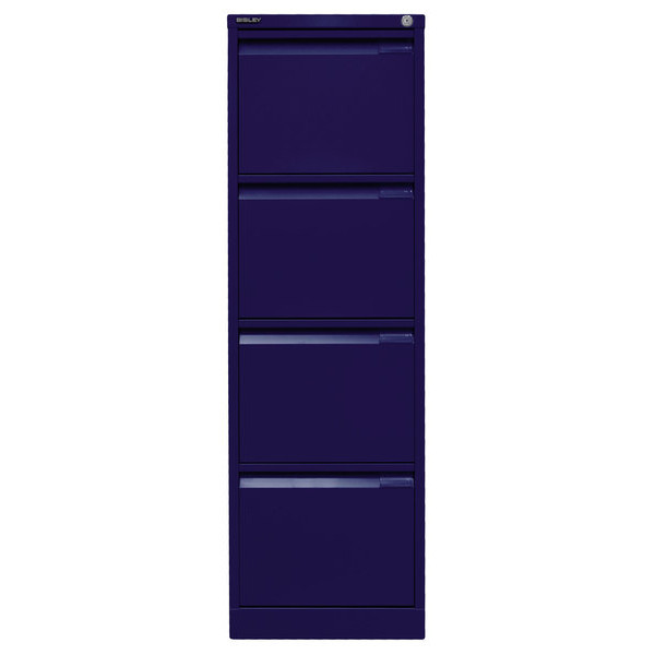 Bisley Hängeregistraturschrank 3643639 Office, oxfordblau, 4 Schubladen, 4 HR-Schubladen, einbahnig 5020073705584 Bisley