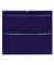 Hängeregistraturschrank, doppelbahnig, blau, 2 Hängeregistraturschubladen