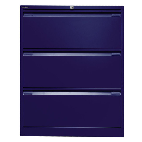 5020073705690 - Hängeregistraturschrank doppelbahnig blau 3 Hängeregistraturschubladen 5020073705690 Bisley