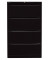 Hängeregistraturschrank, doppelbahnig, schwarz, 4 Hängeregistraturschubladen