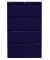 Hängeregistraturschrank, doppelbahnig, blau, 4 Hängeregistraturschubladen