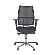 Bürodrehstuhl Maxime, schwarz, netzbespannte Rückenlahne, max.
